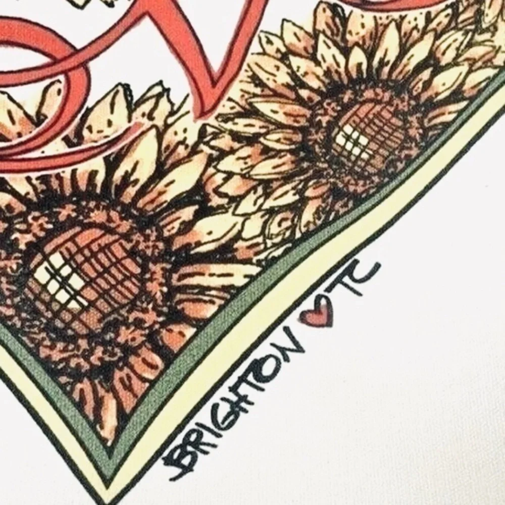 BRIGHTON Something Wonderful Sunflower LOVE Tote Bag - Picture 4 of 15